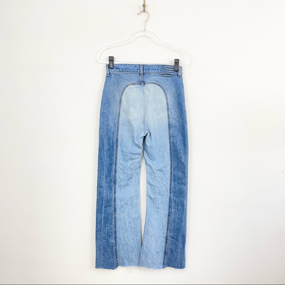 REVICE Light Blue Two-Tone Flare Jeans - Picture 5 of 5